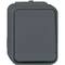 Prostokątny, szary, matowy przełącznik z tworzywa sztucznego zaokrąglony na rogach. Minimalistyczny design bez widocznych oznaczeń lub tekstur.