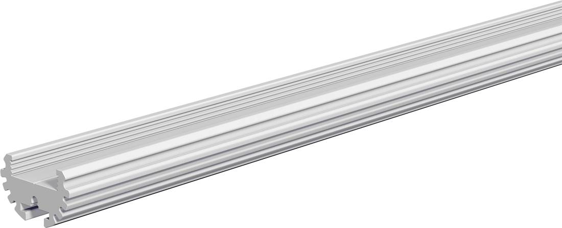 Szyna z profilem aluminiowym T-slot pokazana w perspektywie na białym tle.