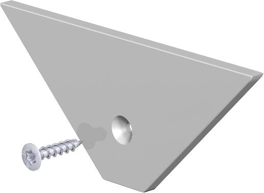Kotwica ścienna wykonana z metalu wstawiana za pomocą śruby, pokazana jako ilustracja 3D na białym tle.