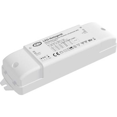Moduł zasilacza/sterownika LED biały oznaczony etykietą „LED-Netzgerät" z technicznymi specyfikacjami wydrukowanymi na górze.