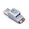 Blokada portów USB 'Smart Keeper' z symbolem bezpieczeństwa, która zapobiega nieautoryzowanemu dostępowi do złączy USB.
