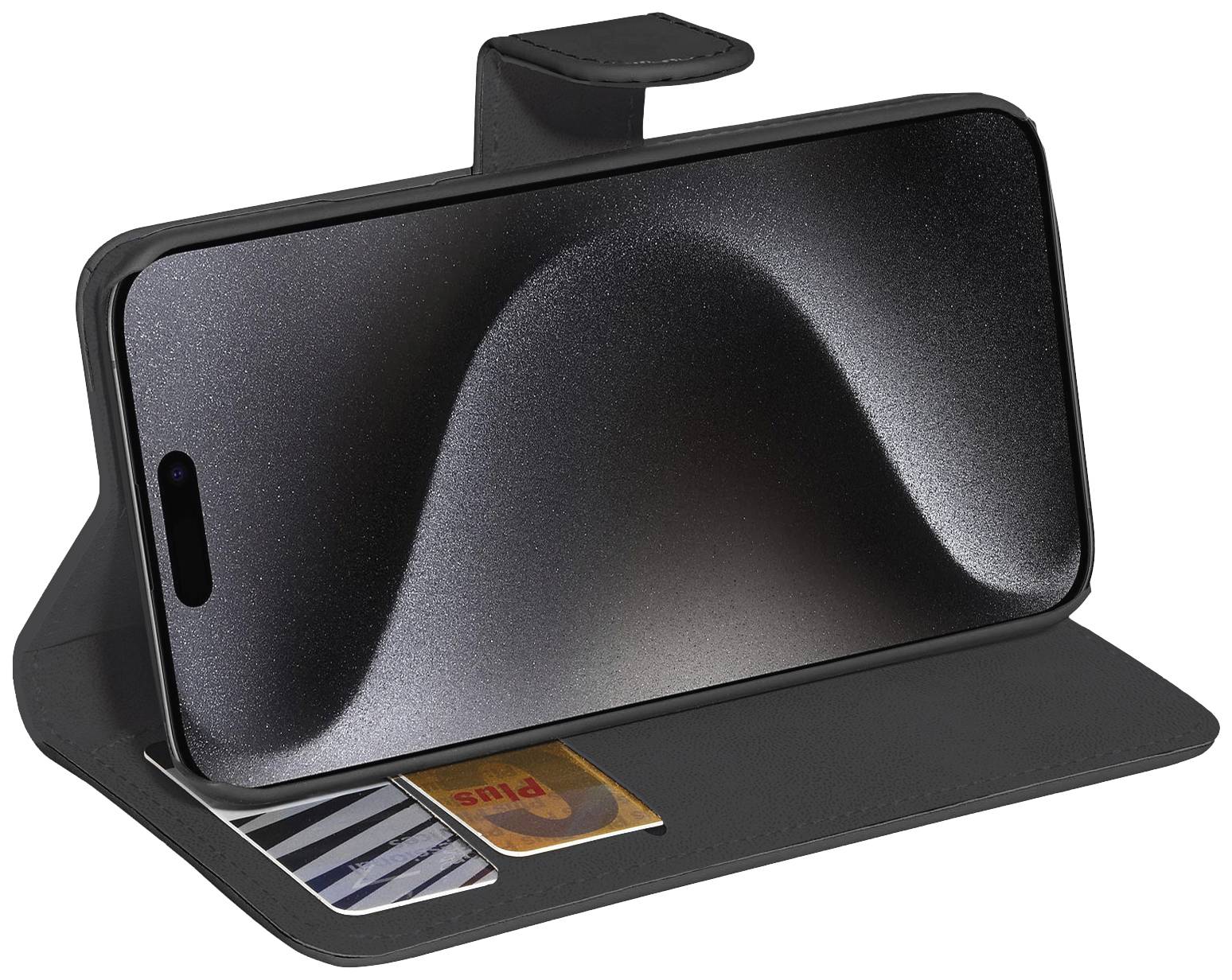 Чохол-брошура для Apple iPhone 15 чорного кольору Pedea 50160975 з функцією підставки