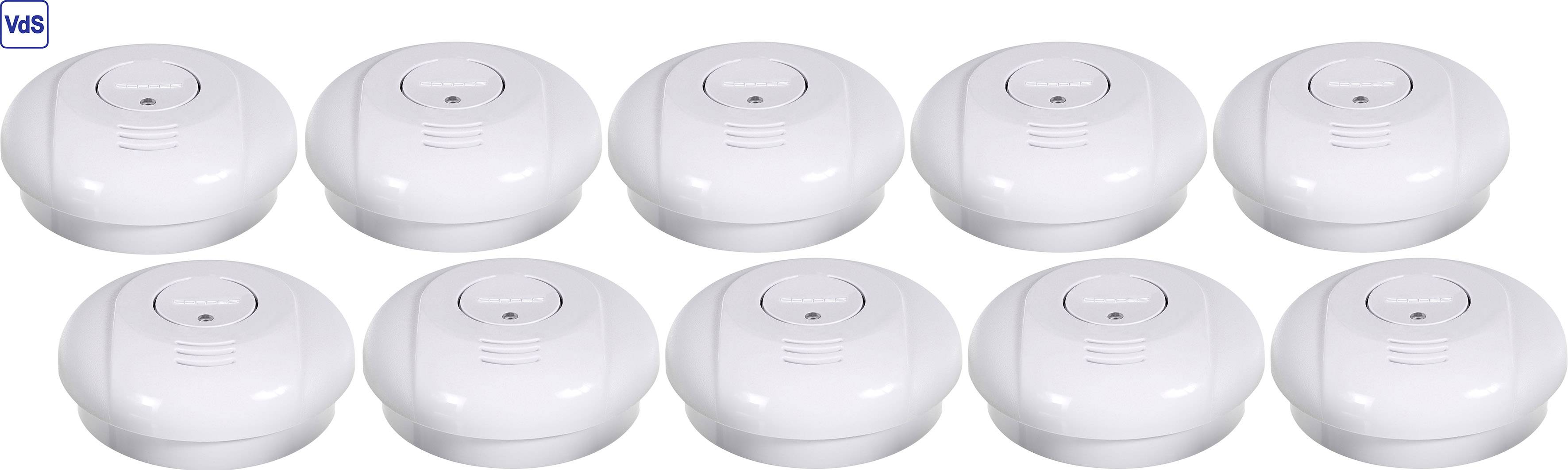 Датчик диму Cordes Haussicherheit CC-5/evo10 з батарейкою на 10 років роботи (Ø x В) 98 мм x 35 мм