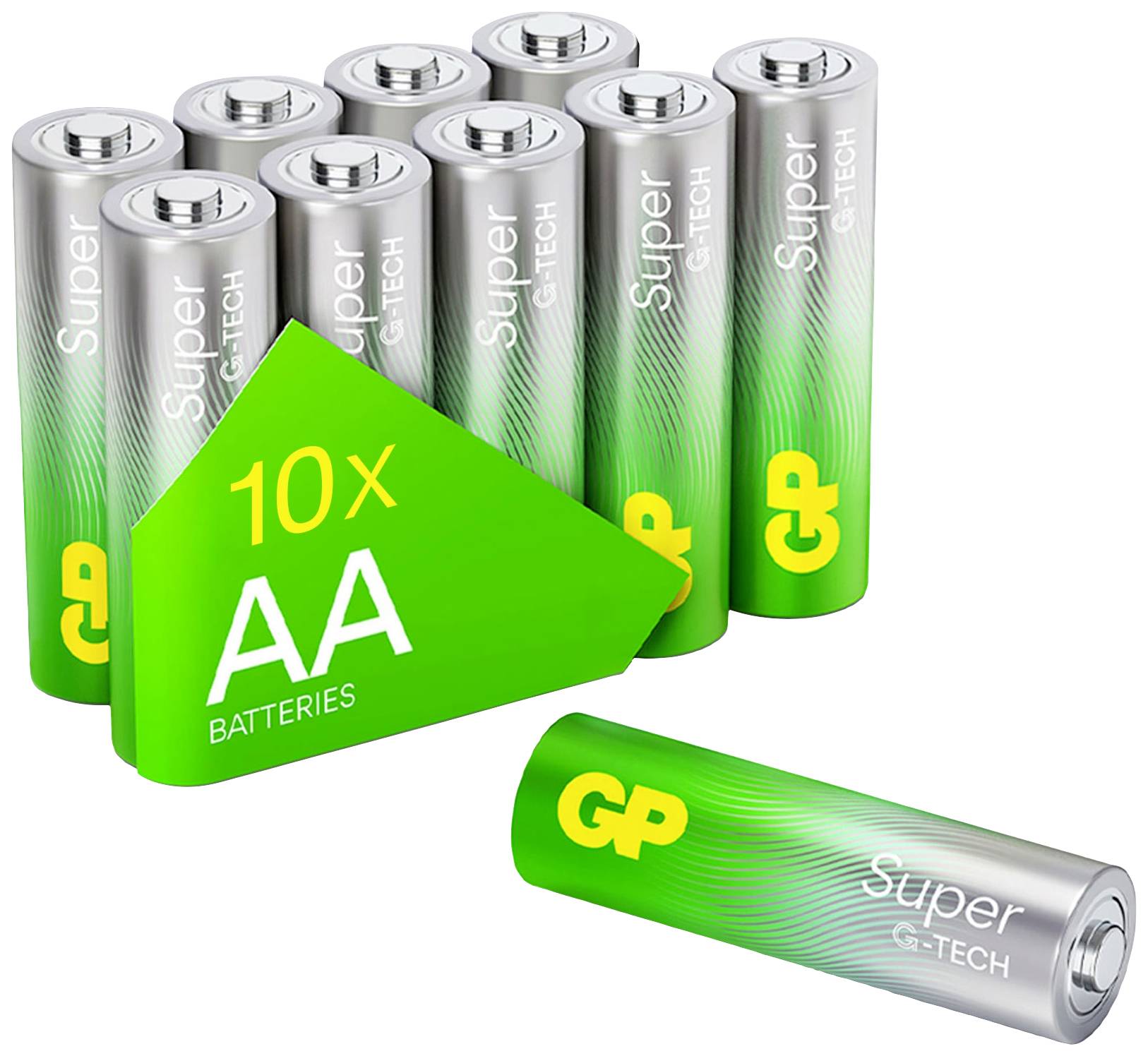 Батарейки GP Super Battery AA/R06 лужно-марганцеві 1,5 В 10 шт.