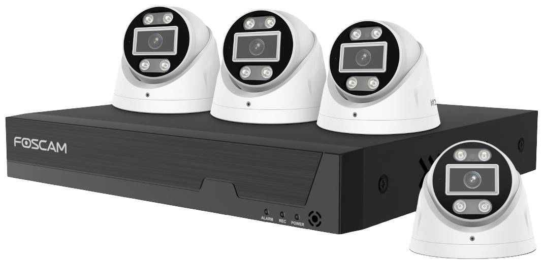 Foscam FNA108E-T4-2T Комплект IP-моніторингу для локальної мережі FNA108E-T4-2T, 8 каналів, 4 камери, 3840 x 2160 пікселів