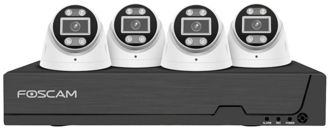 Foscam FNA108E-T4-2T Комплект IP-моніторингу для локальної мережі FNA108E-T4-2T, 8 каналів, 4 камери, 3840 x 2160 пікселів
