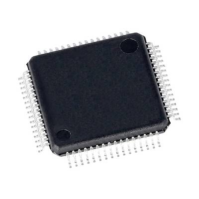 Czarno-srebrny mikrochip z licznymi pinami po bokach. Istotny dla urządzeń elektronicznych do przetwarzania danych.