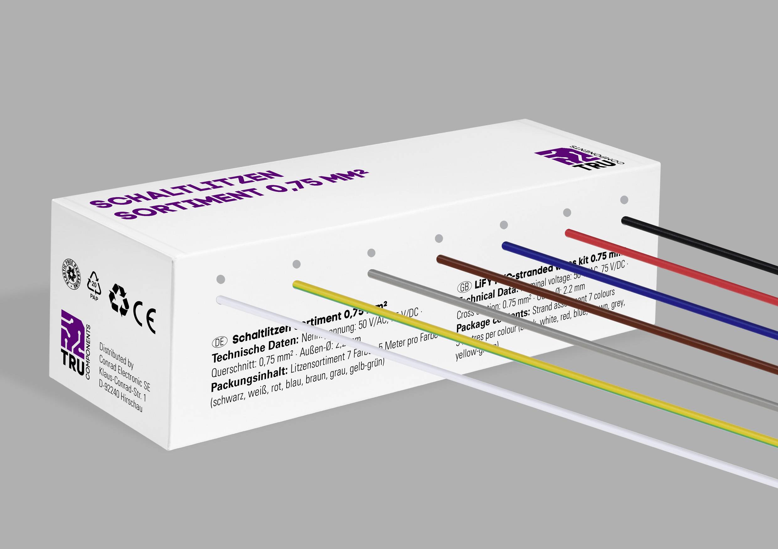 TRU COMPONENTS TC-12112364 Багатожильний провід, 0,75 мм², 1 комплект