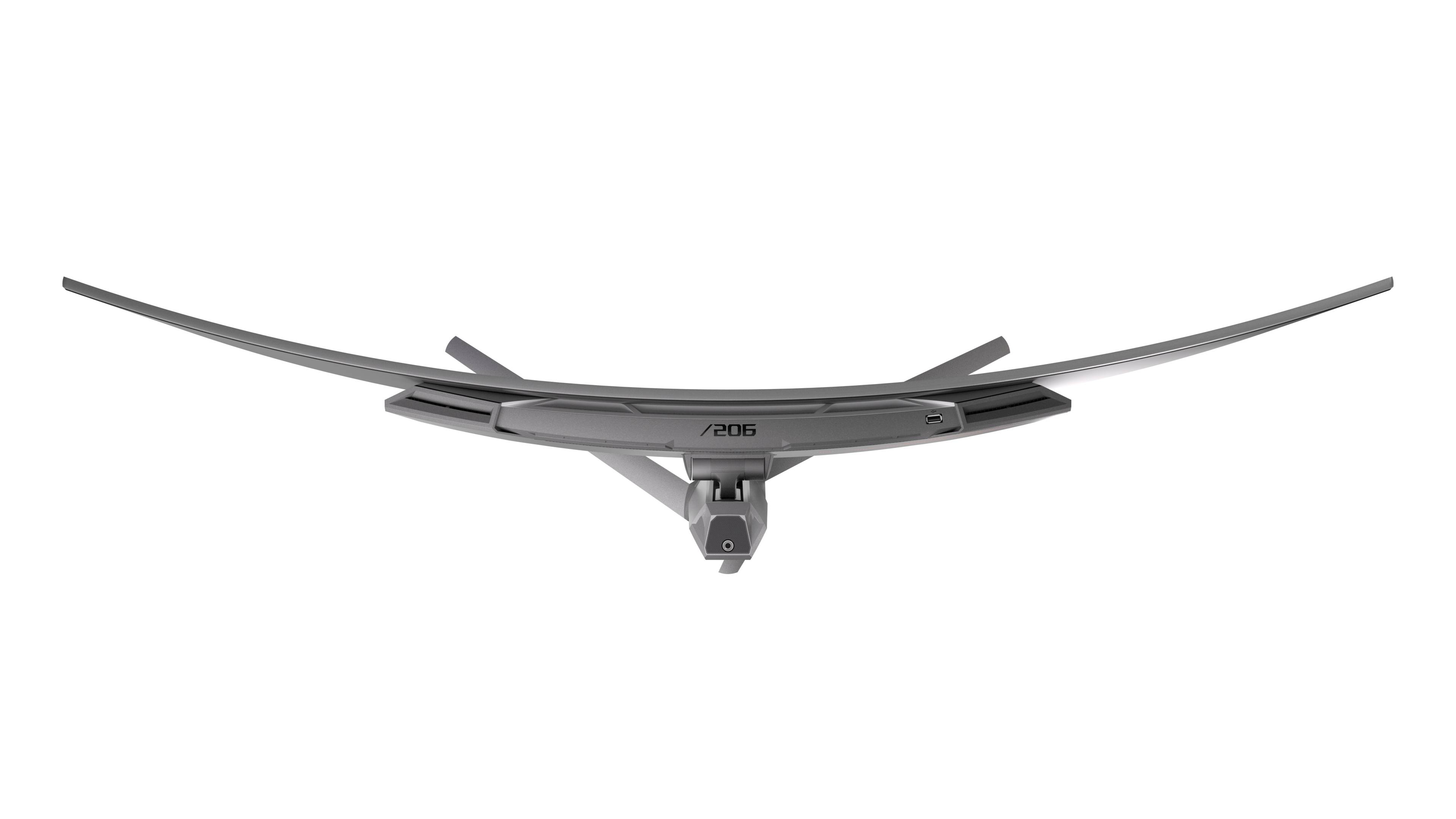 Zakrzywiony, ultrapanoramiczny monitor z wbudowaną kamerą i wyrazistym designem. Idealny do gier i zastosowań multimedialnych.