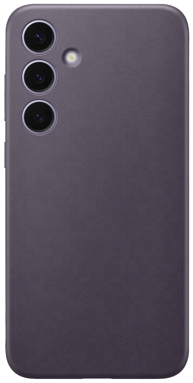 Smartfon z trzema obiektywami aparatu i lampą błyskową z tyłu, w czarnej obudowie.