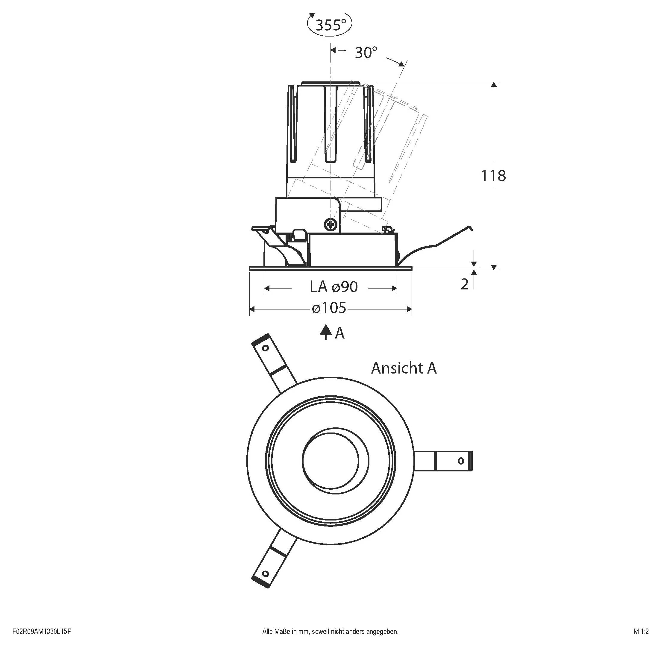 Reflektor sufitowy LED EVN F02R09AM1330L15P F02R09AM1330L15P-2