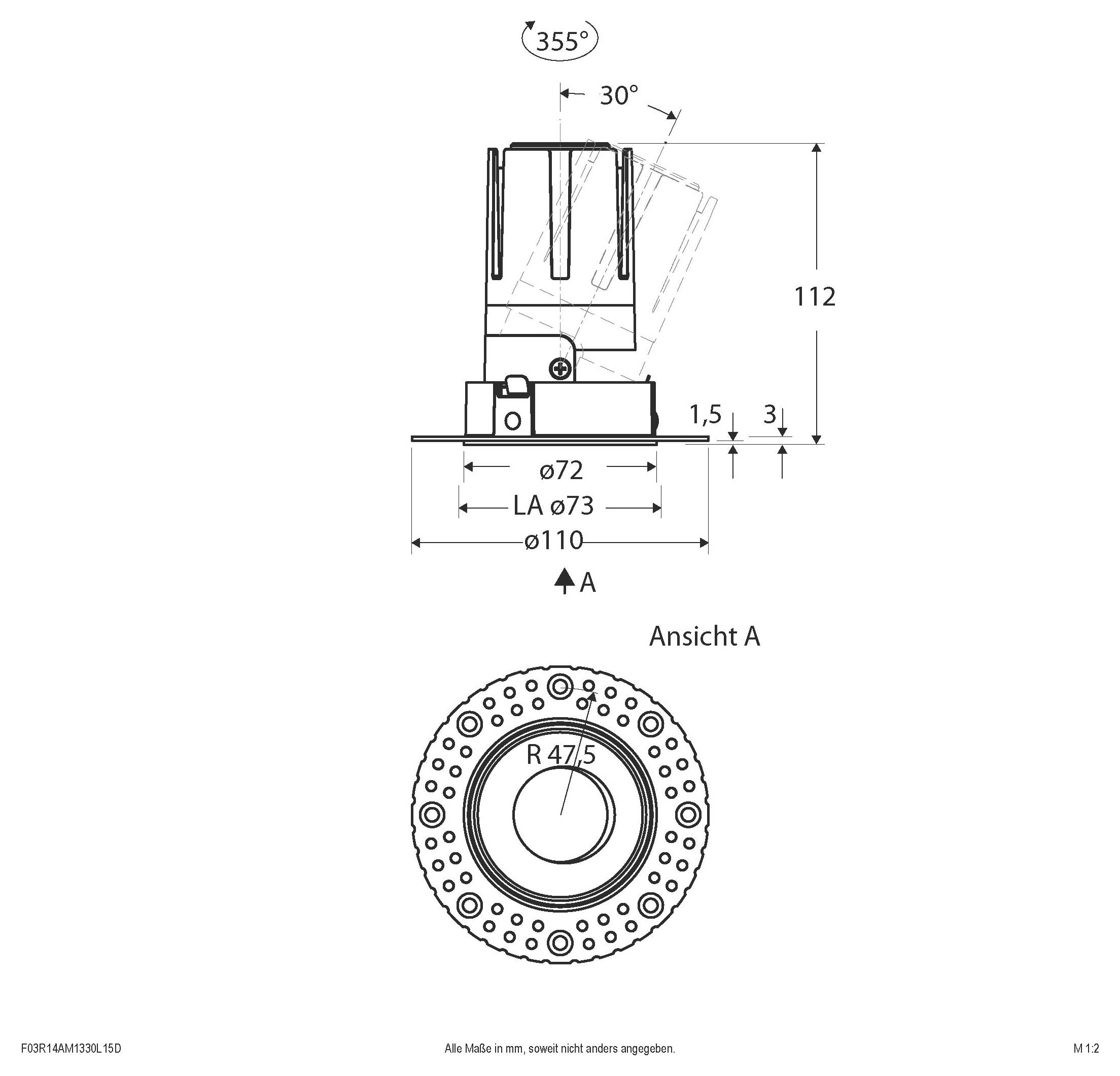 Reflektor sufitowy LED EVN F03R14AM1330L15D F03R14AM1330L15D-2
