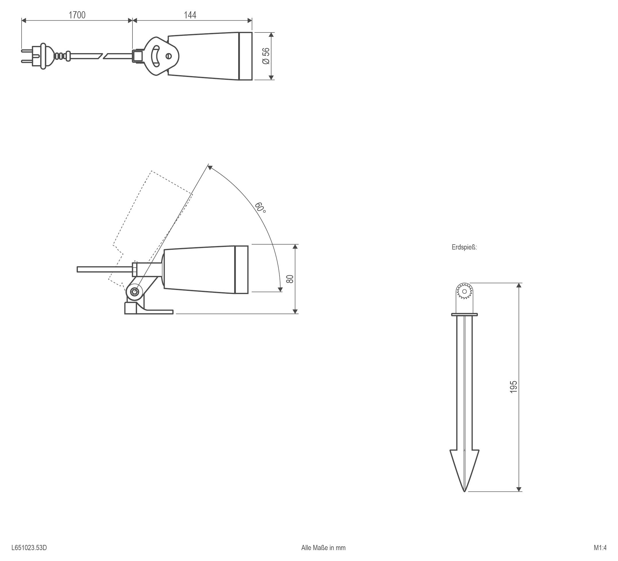 Reflektor ogrodowy LED EVN L65102353D L65102353D-2