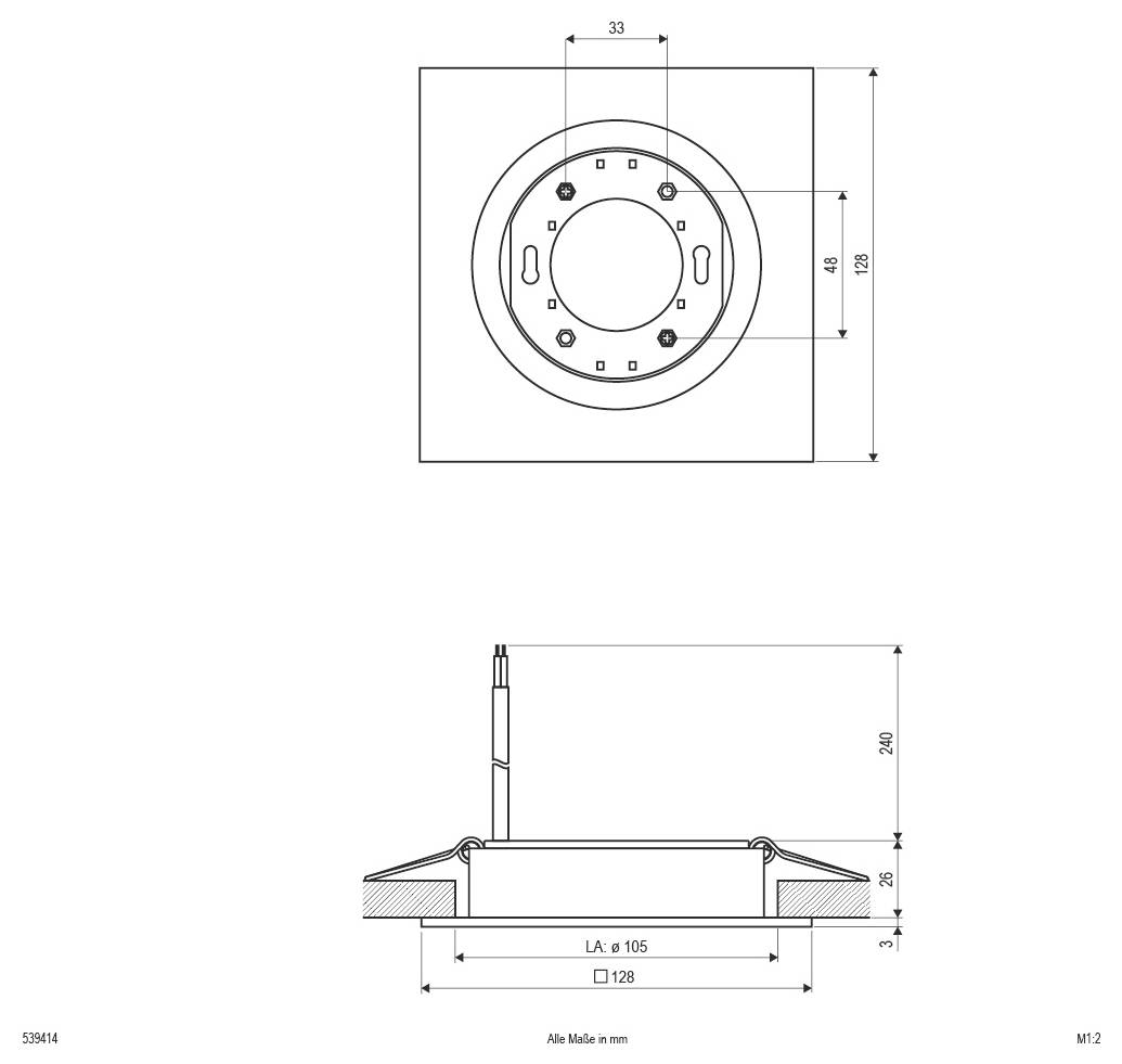 Lampa punktowa, sufitowa EVN 539414 539414-2