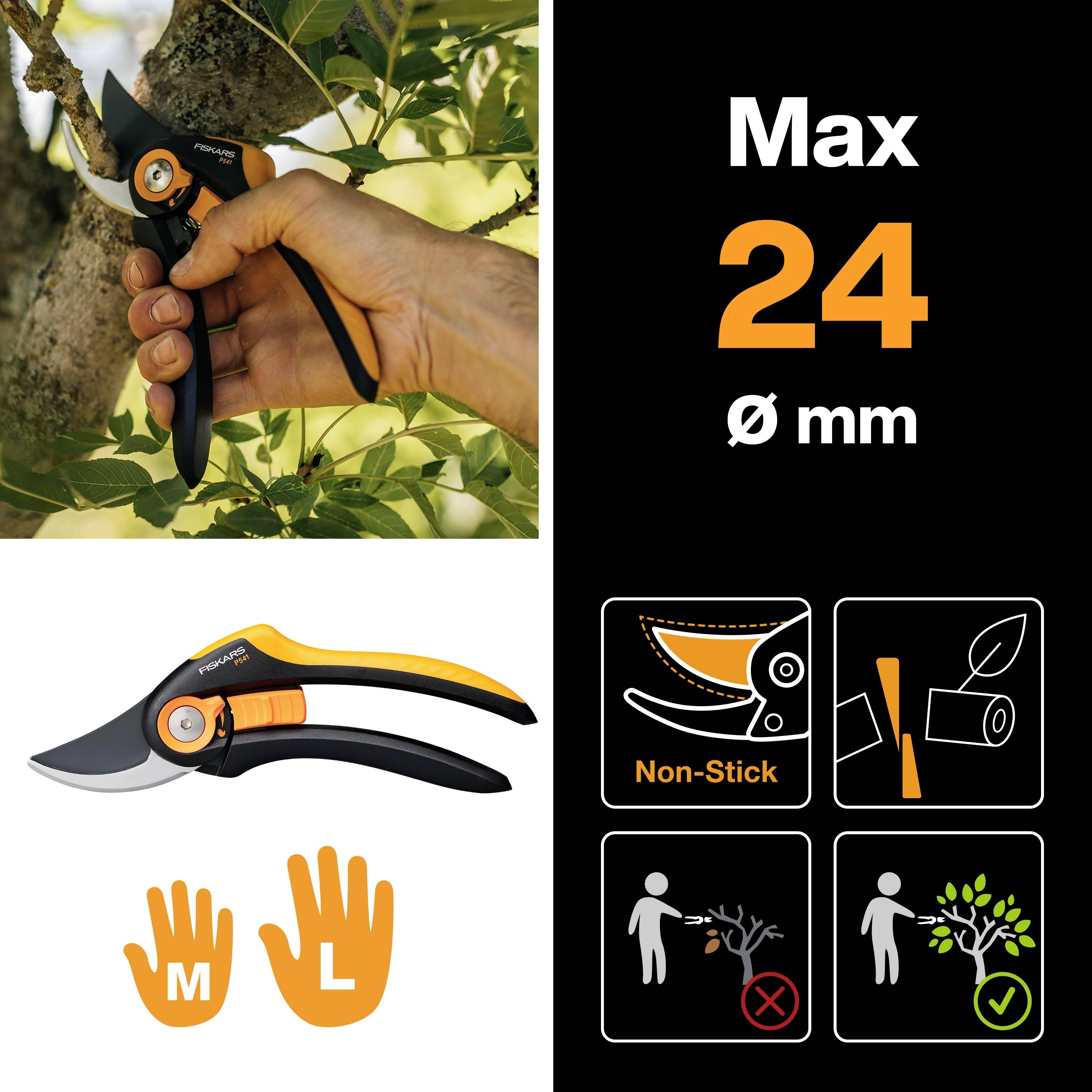 Садовий секатор Fiskars 1057169 Plus™ P541 201 мм