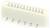 Biały plastikowy złącze z dziesięcioma metalowymi stykami kontaktowymi ułożonymi w jednym rzędzie, prawdopodobnie używane do połączeń w obwodach elektronicznych.