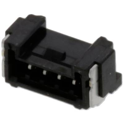 Czarny, prostokątny złącz wtykowy z pięcioma pinami, odpowiedni do połączeń elektronicznych.