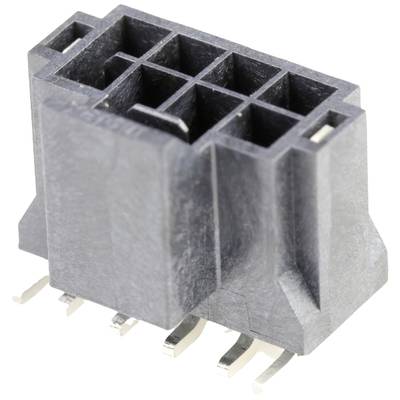 Czarna elektryczna wtyczka z sześcioma kwadratowymi stykami i widocznymi metalowymi bolcami kontaktowymi od spodu.