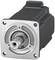 Czarny silnik elektryczny z srebrną płytą czołową i cylindrycznym wałem, odpowiedni do zastosowań przemysłowych.