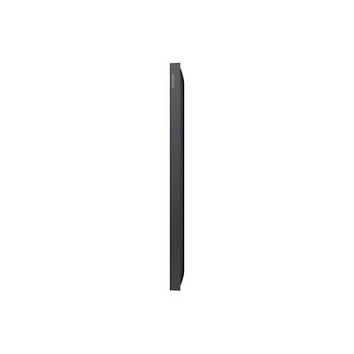 Widok z boku cienkiej, nowoczesnej soundbary w kolorze czarnym, podkreślający smukłą budowę i minimalistyczny design.