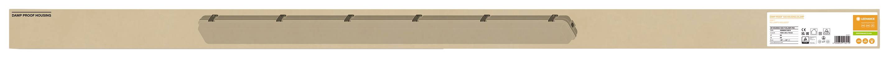 LEDVANCE 4099854118210 Лампа з вологозахистом G13 0 Вт сіра