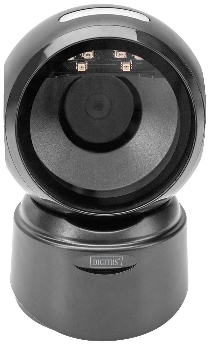 Сканер штрих-кодів Digitus DA-81005 2D, дротовий, 1D, 2D лазерний, чорний, настільний, USB