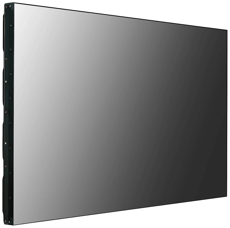 Prostokątny, czarny ekran o błyszczącej powierzchni. Ekran jest pochylony, aby uwidocznić jego głębokość i krawędź.