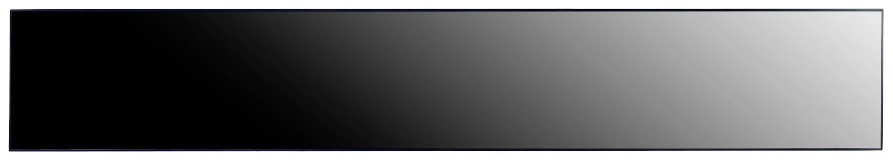 Czarny prostokątny obszar, który stopniowo rozjaśnia się do szarego odcienia po prawej stronie, przedstawia gradient koloru.