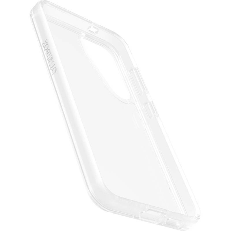 Przezroczyste etui na smartfona o minimalistycznym designie. Zapewnia ochronę i pełną przezroczystość, idealne do prezentacji telefonu.