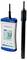Ręczny miernik przewodności elektrochemicznej z wyświetlaczem cyfrowym pokazujący pomiary: '760' dla przewodności i '23,4°C' dla temperatury, z sondą pomiarową.