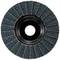 Tarcza szlifierska z promieniowo rozmieszczonymi lamelami ściernymi, z centralnym otworem do mocowania na urządzeniu szlifierskim.