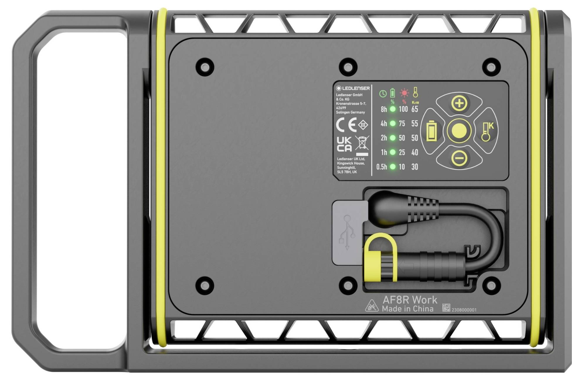 Робочий світлодіодний ліхтар Ledlenser 502911 AF8R, акумуляторний, живлення від мережі 500 лм, 2300 лм, 4000 лм