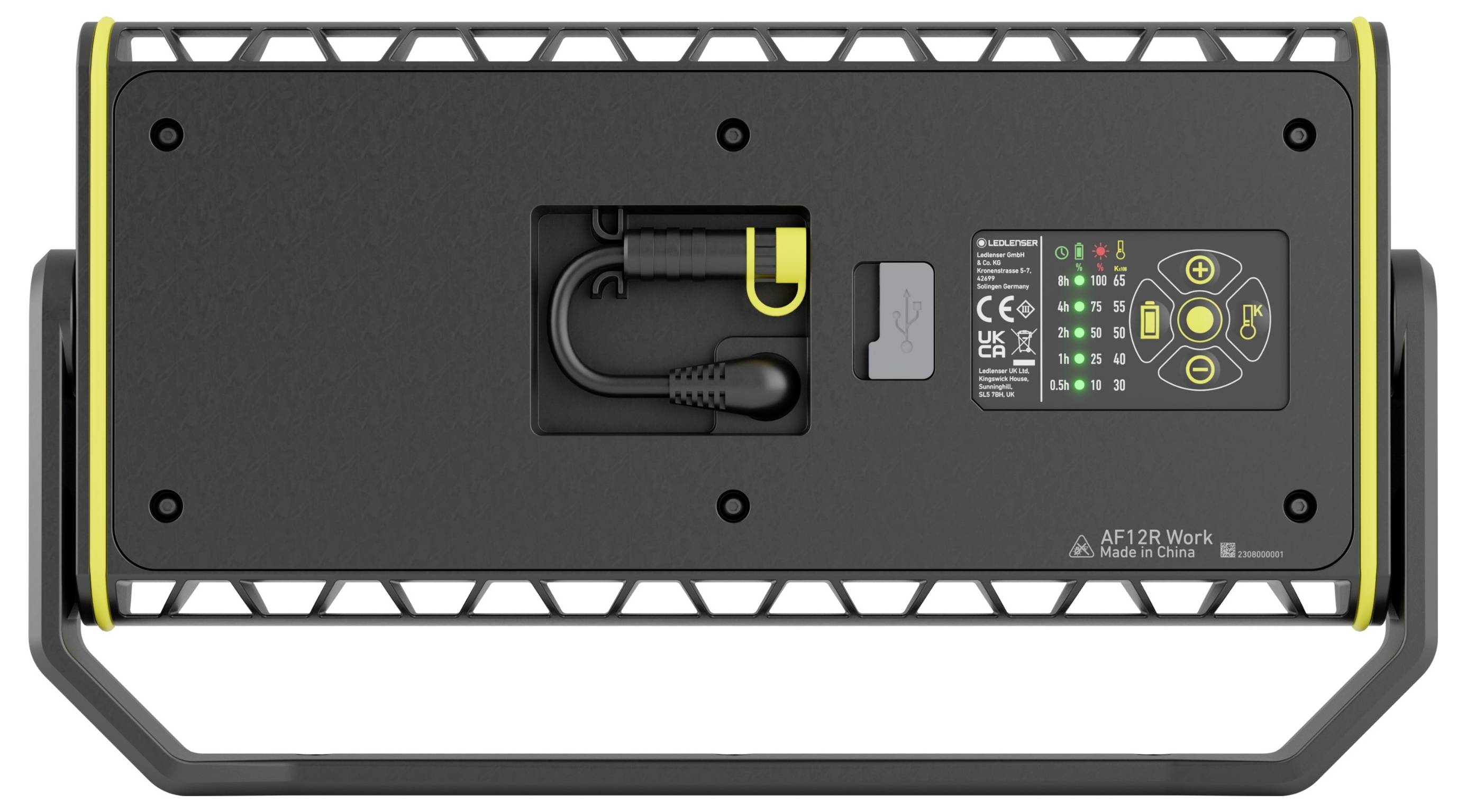 Робочий світлодіодний ліхтар Ledlenser 502913 AF12R, акумуляторний, живлення від мережі, 850 лм, 4500 лм, 8000 лм