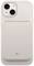 Białe etui na smartfona marki 'Black Rock' z kieszenią na karty z tyłu, dopasowane do telefonu z podwójnym aparatem.