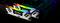 Dwa moduły RAM z podświetleniem RGB w komputerze. Są oznaczone napisem 'Fury Renegade' i zamontowane na płycie głównej.