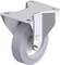 Przemysłowa rolka kierunkowa z metalu z szarym kołem, nadająca się do montażu na maszynach lub meblach, umożliwiająca lekkie przemieszczanie i transport.