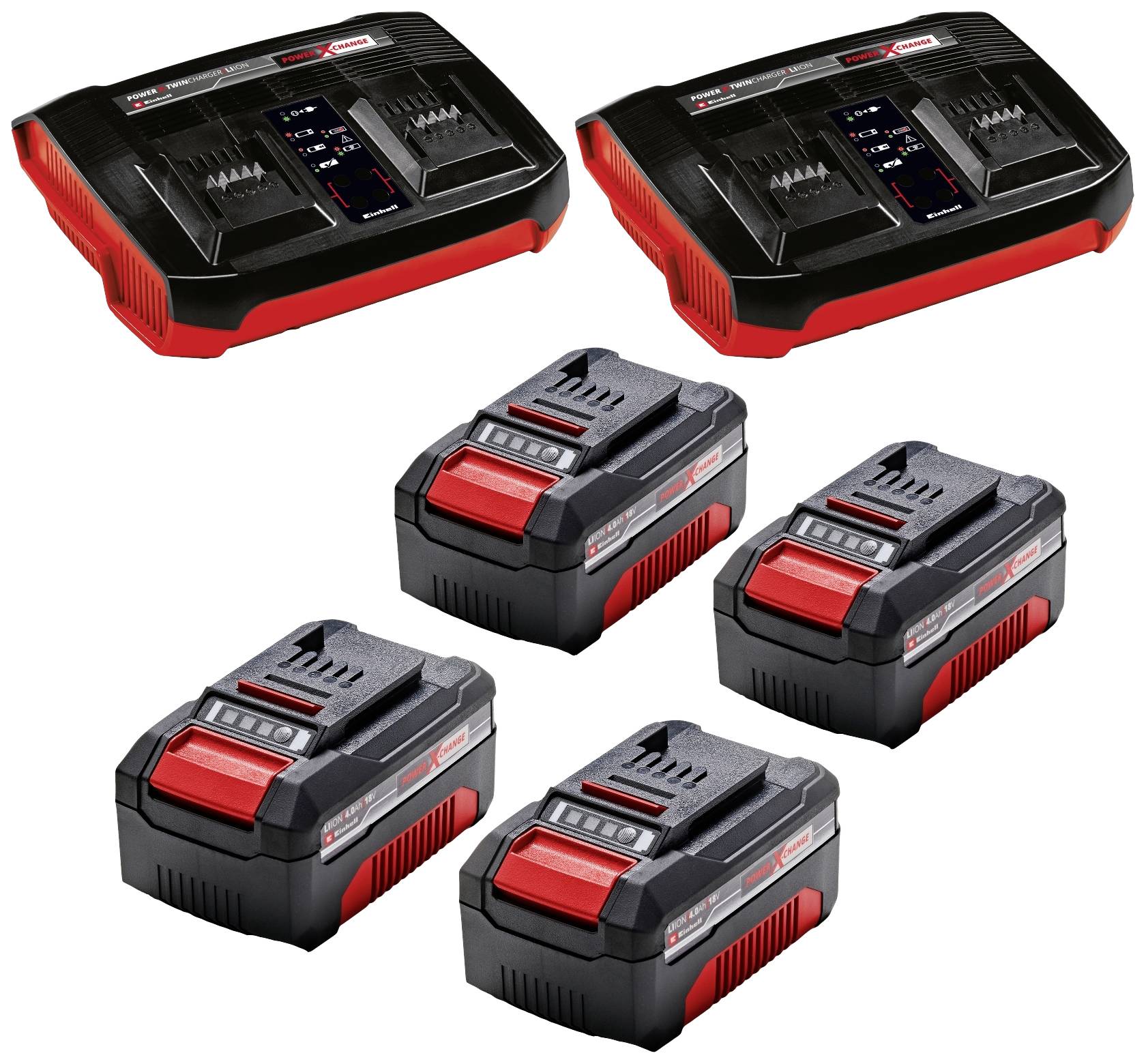 Акумуляторна газонокосарка Einhell Professional GP-CM 36/47 S Li BL (4x4,0 Ah) Акумуляторна газонокосарка з 2 зарядними пристроями