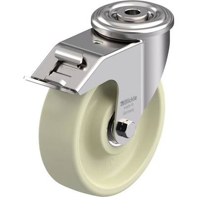 Zdjęcie produktowe przedstawia przemysłowe pokrętło obrotowe wykonane z metalu i tworzywa sztucznego, oznaczone napisem 'Blickle made in Germany'.