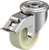 Blickle 940399 LIXR-POH 81G-FI Zestaw rolek skrętnych ze stali nierdzewnej, odporne na wysoką temperaturę Średnica koła: 80 mm Maksymalne obciążenie: 150 kg 1 szt.