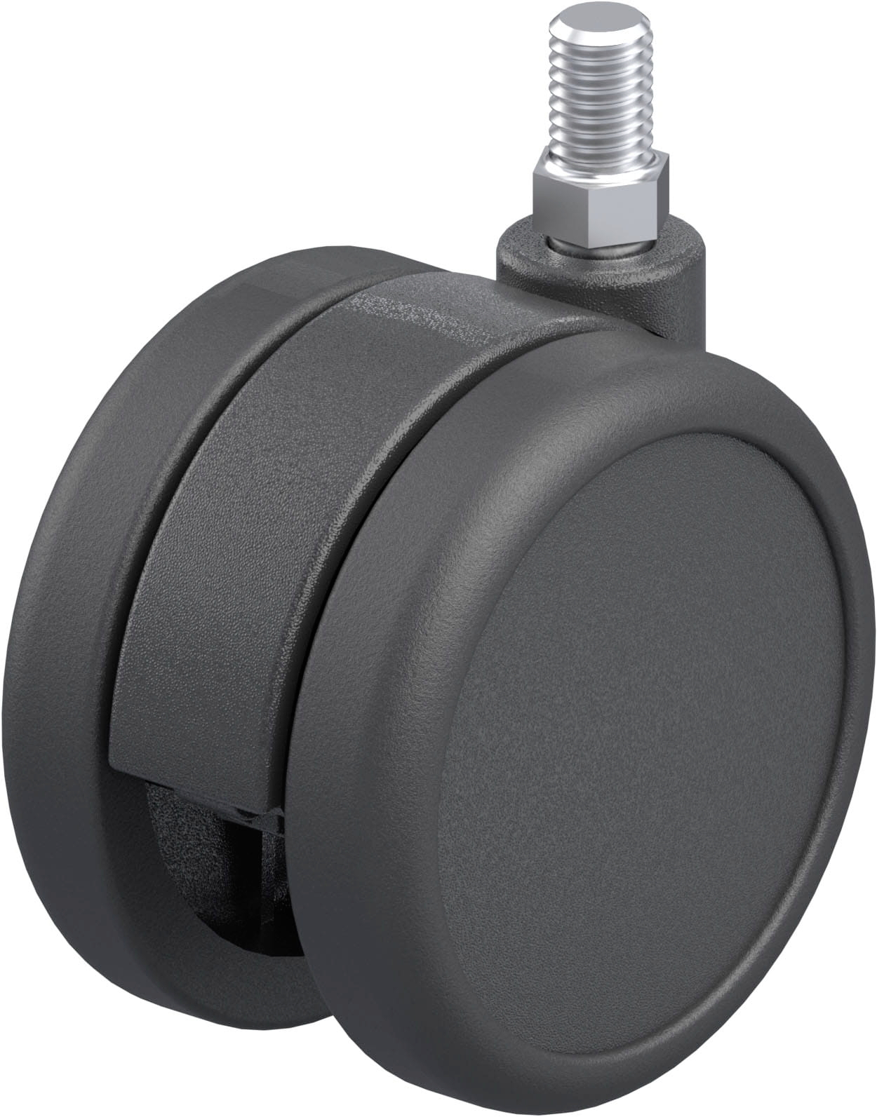 Blickle 759286 LKDB-PUA 75G Podwójna rolka skrętna z tworzywa sztucznego Średnica koła: 75 mm Maksymalne obciążenie: 75 kg 1 szt.