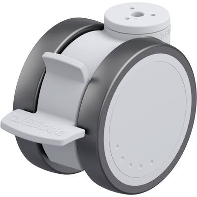 Srebrny cylindryczny czujnik z czarnymi krawędziami, prawdopodobnie przeznaczony do robotyki. Posiada dwa uchwyty po bokach.