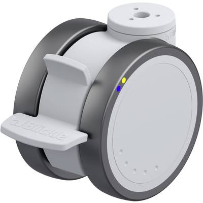 Szary, cylindryczny element zapasowy z białymi i czarnymi akcentami, przeznaczony do użycia w modelu robota.