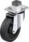 Rolka obrotowa z szarą oponą gumową i metalową obudową, odpowiednia do urządzeń transportowych.