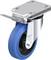 Przemysłowa rolka Blickle, niebieska, z hamulcem, do ciężkich obciążeń.