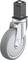 Przemysłowe kółko skrętne z szarym kołem i błyszczącą metalową obudową, odpowiednie do urządzeń transportowych i mebli.