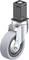 Rolka z szarym kołem i czarnym elementem mocującym, z napisem 'Blickle', odpowiednia do mebli lub urządzeń transportowych.