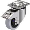 Blickle 945789 LKX-POEV 100XKA-1-FI-SG Zestaw rolek skrętnych do dużych obciążeń ze stali nierdzewnej Średnica koła: 100 mm Maksymalne obciążenie: 200 kg 1 szt.