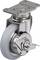 Przemysłowe kółko kierunkowe z płytką mocującą, obudową metalową i szarym kołem, przeznaczone do ciężkich obciążeń i płynnego przemieszczania.