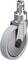 Przemysłowe metalowe koło nastawcze z szarym kołem i obrotowym mocowaniem, odpowiednie do ciężkich obciążeń, o jednolitej konstrukcji.