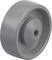 Szare koło o gładkiej powierzchni z centralnym elementem mocującym. Idealne do zastosowań przemysłowych i w transporcie.